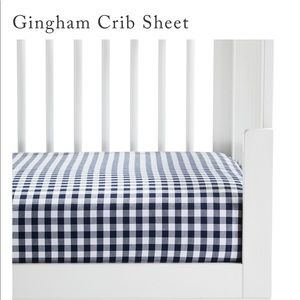 Serena & Lily Crib Sheets Navy/White Gingham